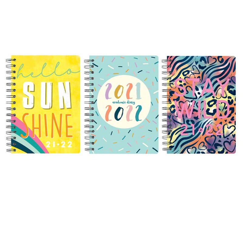 2021 2022 a5 week to view academic diary hardback wiro student etsy