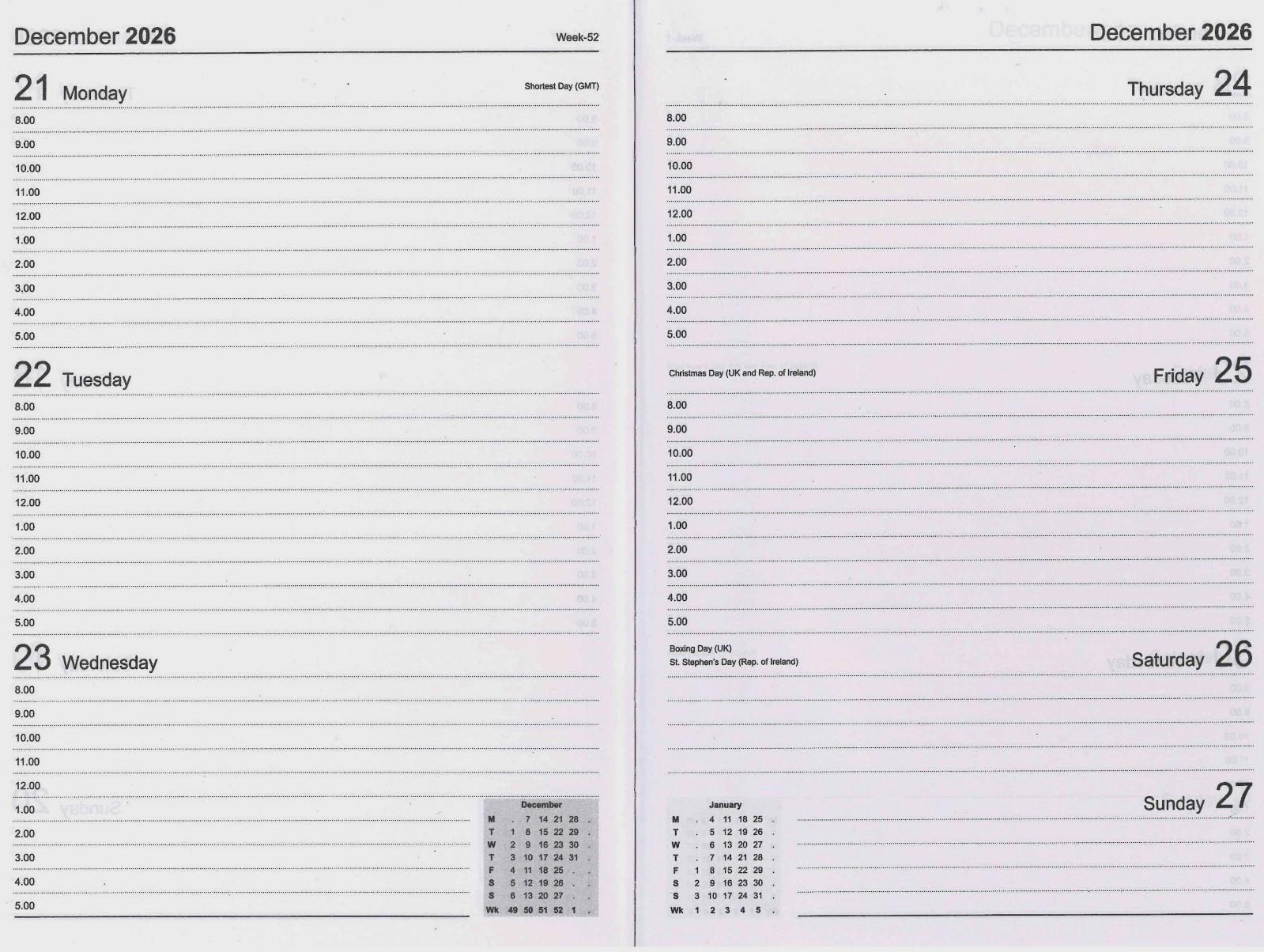 Week In View 2026-2027 Academic A5 Week to View Diary School Office Mid Year Teacher ...