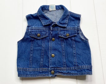 Baby Jean Vest - Etsy Australia
