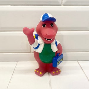 Vintage Barney and Friends PVC Plastic Piggy Bank, Vintage Barney Bank, Barney and Friends Piggy Bank, Vintage Barney Gift