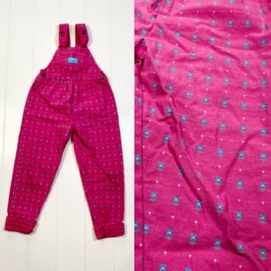 Vintage Oshkosh BGosh Floral Overalls, Floral Oshkosh Overalls, Oshkosh Jumper, Vintage Overalls, Oshkosh Dungarees, Made in the USA, Size 5