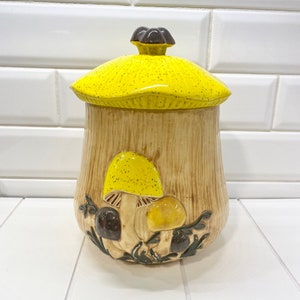 Vintage Arnel Pilz Keksdose, 1970er Jahre Küche, Merry Mushroom Kitchen Dekor