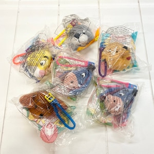 Vintage 1999 McDonalds Winnie the Pooh Stuffed Toys, Vintage Winnie the Pooh, Stocking Stuffers, Vintage Disney, Vintage Pooh Toys, Set of 6