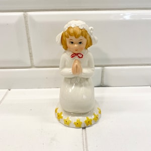 vintage Lefton Chine Première Communion Fille, Figurine Lefton vintage, Peint à la main Lefton, Cadeau de Première Communion, Signé Lefton Lady, #02720
