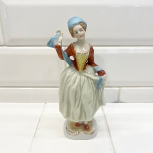 Vintage Made in Japan Keramik viktorianische Dame Figur, Vintage Keramik Knick Knack, Dame Keramik, Sammlerfiguren, Japan Keramik