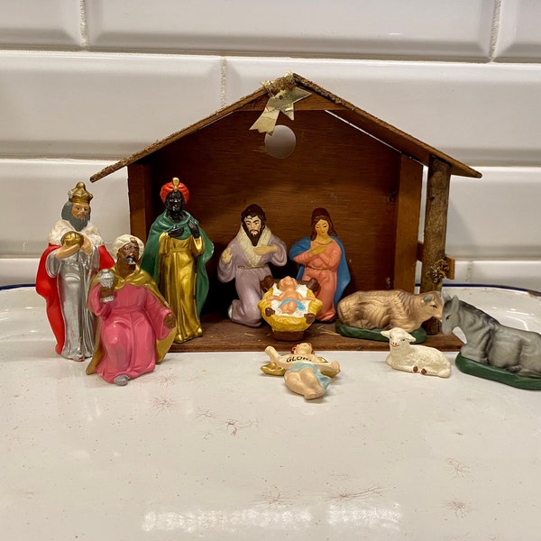 Vintage Woolworth Nativity Set Etsy