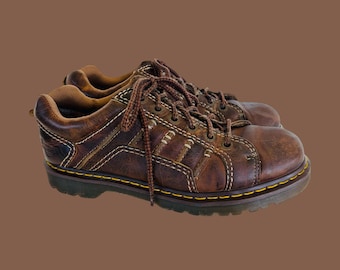 Vintage Doc Martens Keith Brown Leather Lace Up Oxfords, Size Mens 11