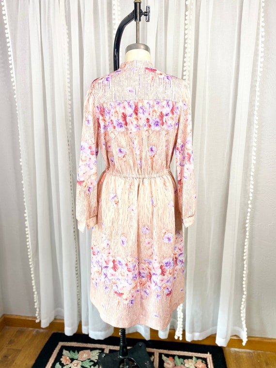 Vintage 1960s Princess Brand Pink Floral Day Dres… - image 8