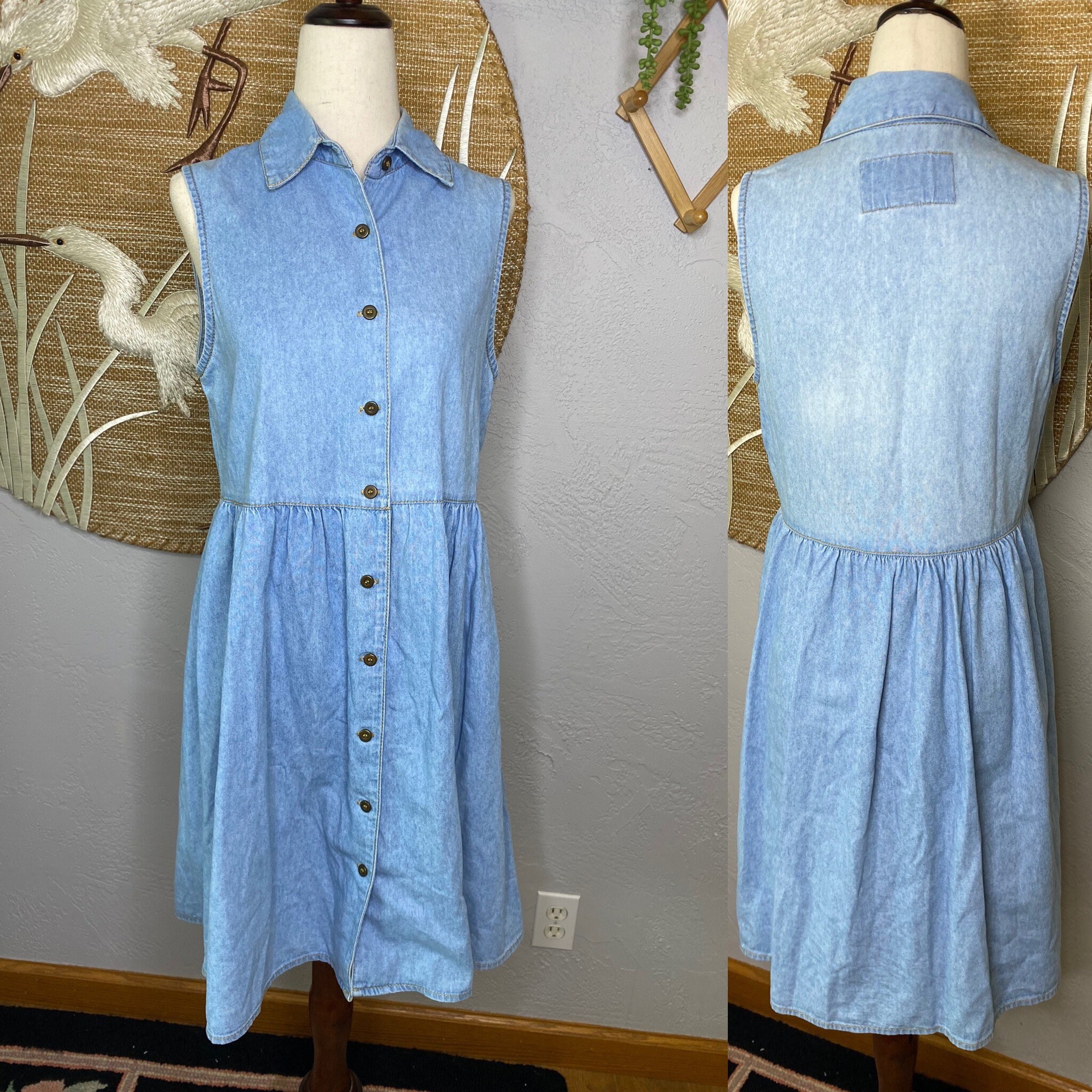 1990s Express Denim Jean Button up 