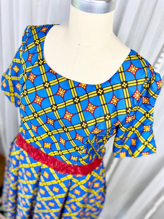 Vintage 1960s Mod Abstract Pattern Midi Dress, Vi… - image 6