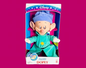 Muñeco de peluche electrónico vintage de Blancanieves de 1993, juguete vintage de Disney, Muñeco vintage, Blancanieves vintage, recuerdos de películas, juguetes vintage