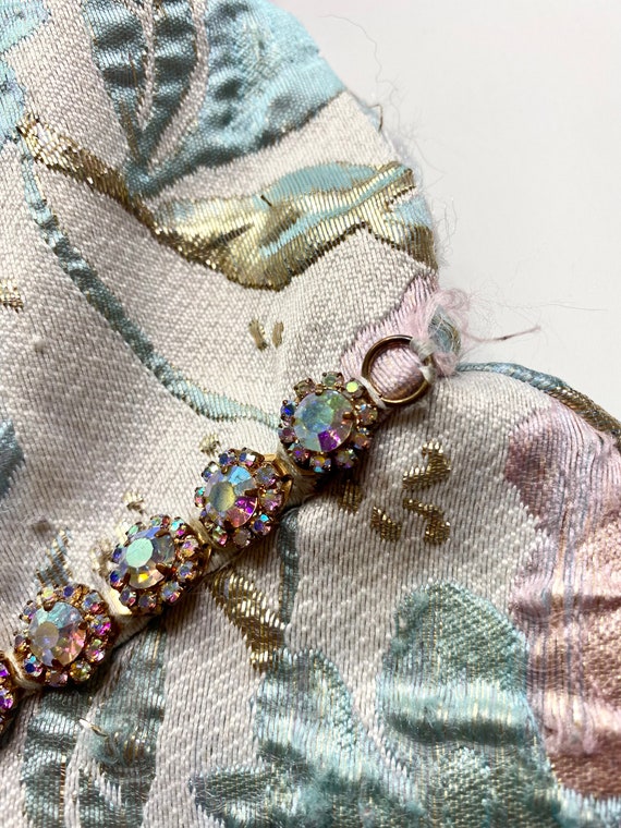 Vintage Pastel Brocade Dress, Vintage Floral Broc… - image 9