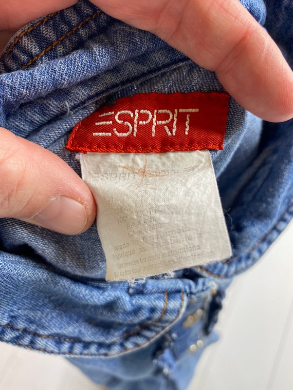 Vintage 90s Y2K Esprit Jean Dress, Y2K Jean Dress… - image 8