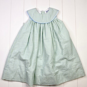 Vintage Bailey Boys Classics Seersucker Dress, Round Collar, Full Layered Skirt, Vintage Seersucker Dress, Easter Dress, Size 4T