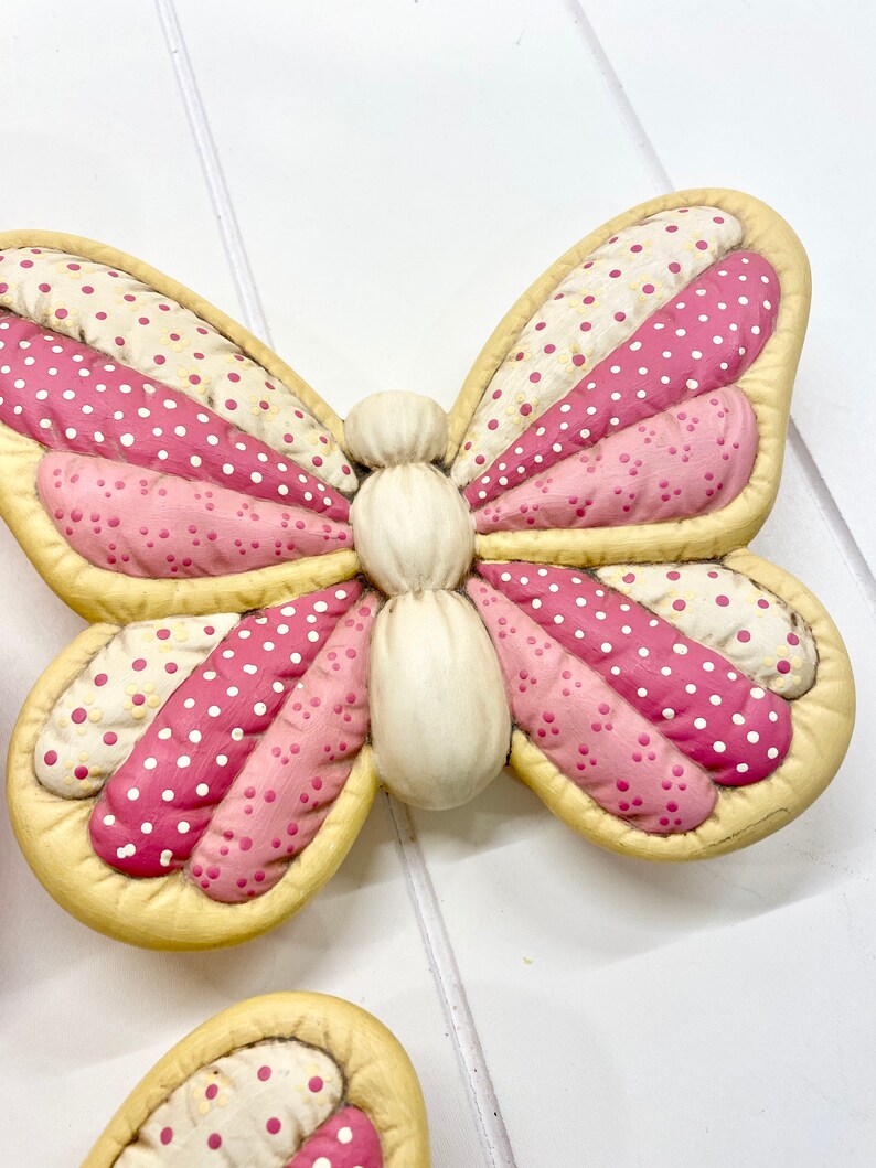 Vintage Ceramic Butterfly Wall Art Vintage Butterfly Decor Etsy