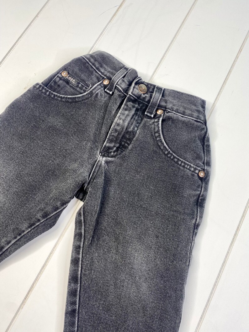 Vintage Black Lee Jeans, Vintage Toddler Jeans, Vintage Jeans, High Waist Jeans, Size 2T image 5