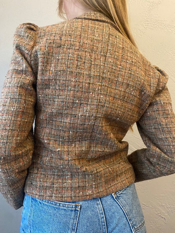 Vintage Plaid Tweed Wool Blazer, Vintage Wool Bla… - image 8