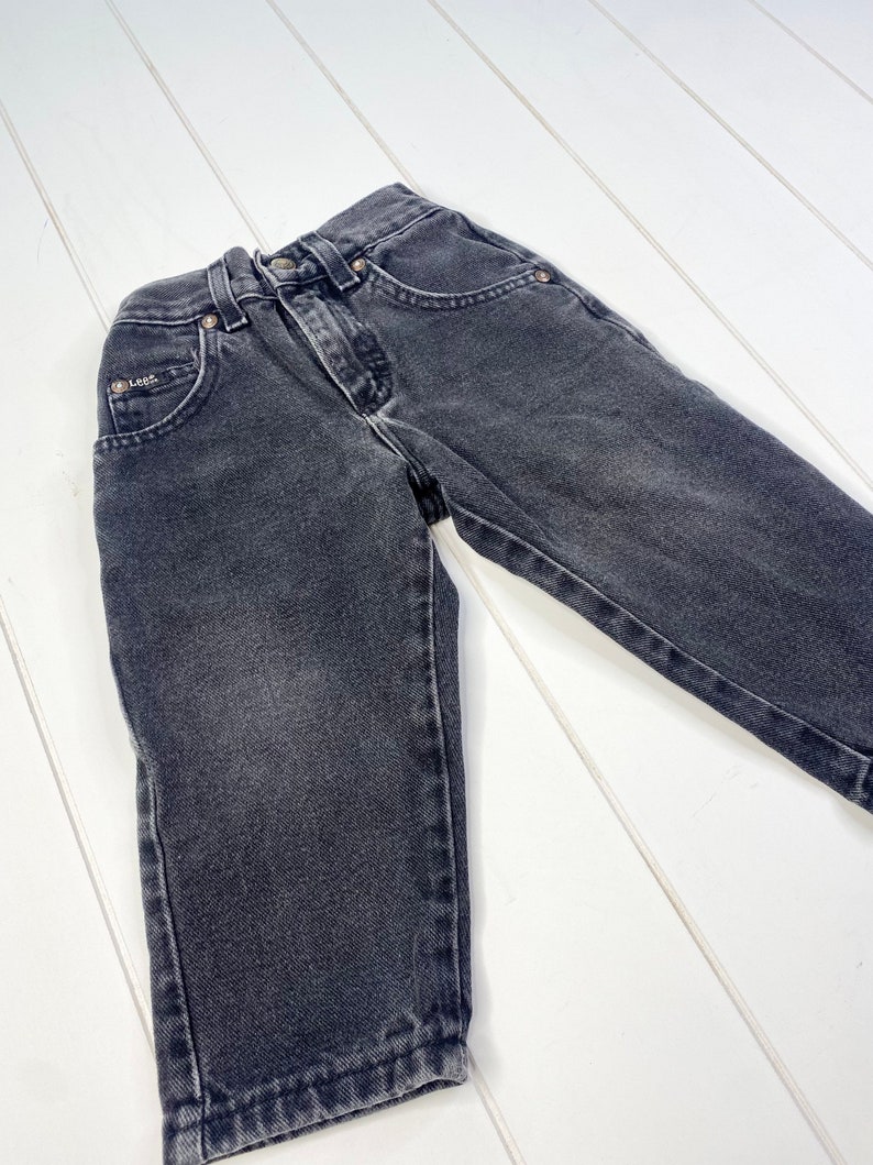 Vintage Black Lee Jeans, Vintage Toddler Jeans, Vintage Jeans, High Waist Jeans, Size 2T image 7