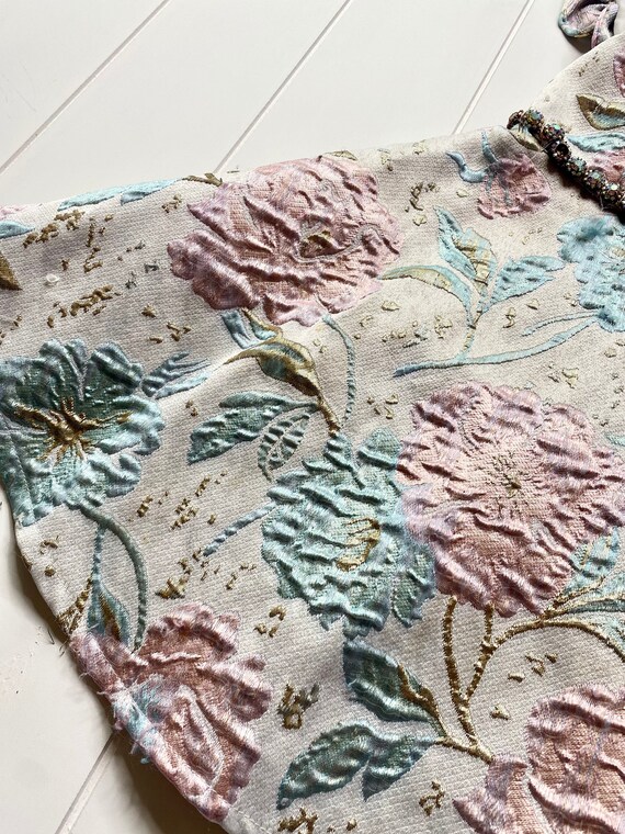 Vintage Pastel Brocade Dress, Vintage Floral Broc… - image 6