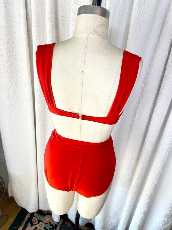 Vintage Red Miraclesuit Two Piece Swimsuit, Vinta… - image 9