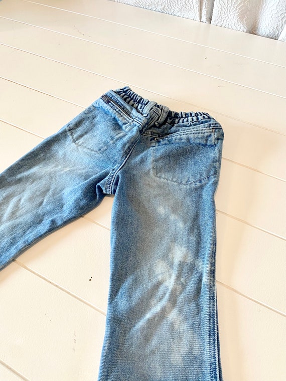 Vintage Y2K Revolt Flare Jeans with Pink Rhinesto… - image 6