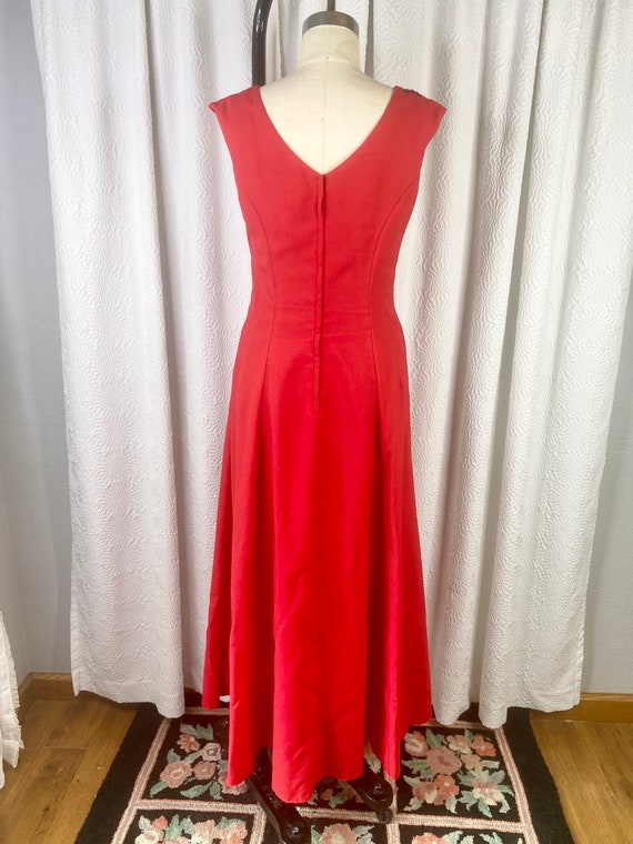 Vintage 1960s Red Beaded Evening Gown, Vintage Re… - image 8