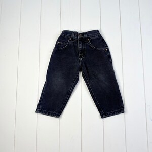 Vintage Black Lee Jeans, Vintage Toddler Jeans, Vintage Jeans, High Waist Jeans, Size 2T image 1