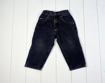 Vintage Black Lee Jeans, Vintage Toddler Jeans, Vintage Jeans, High Waist Jeans, Size 2T