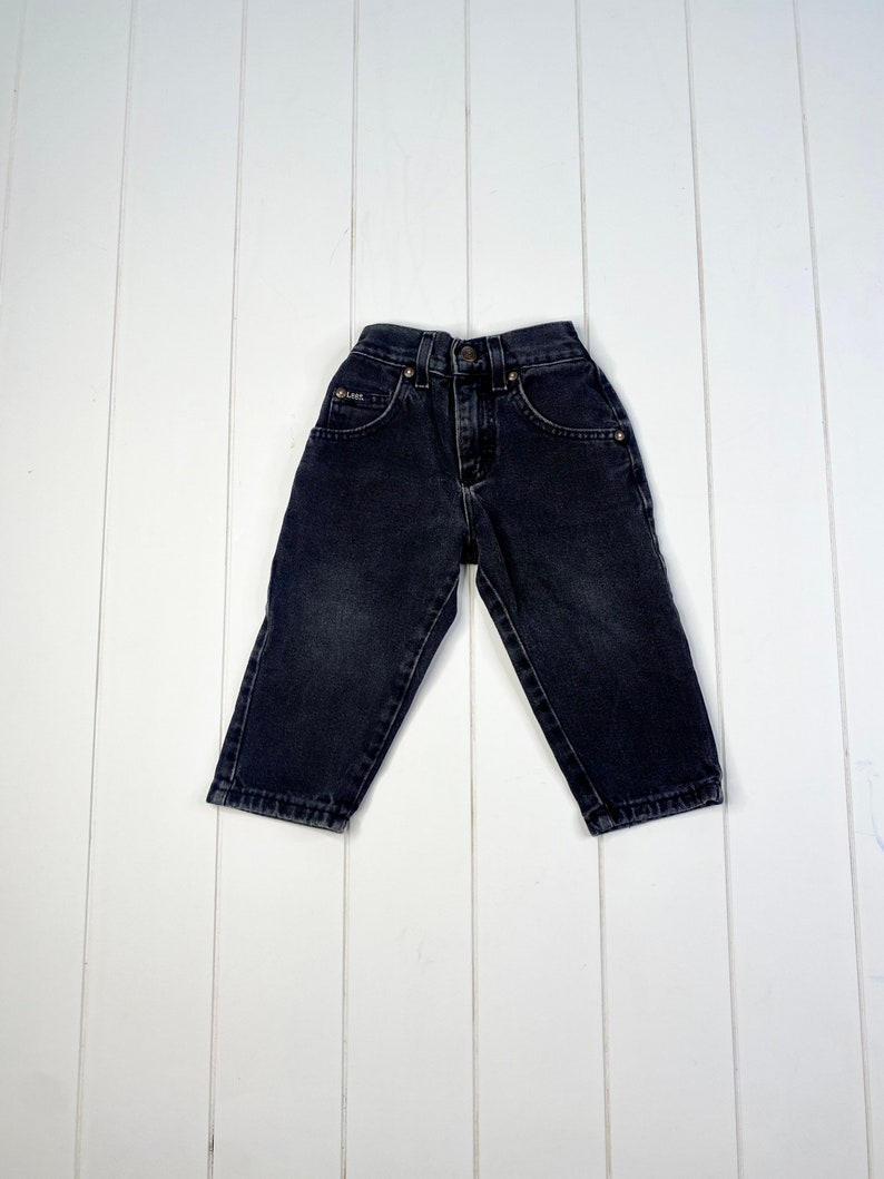 Vintage Black Lee Jeans, Vintage Toddler Jeans, Vintage Jeans, High Waist Jeans, Size 2T image 1