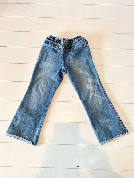 Vintage Y2K Revolt Flare Jeans with Pink Rhinesto… - image 3