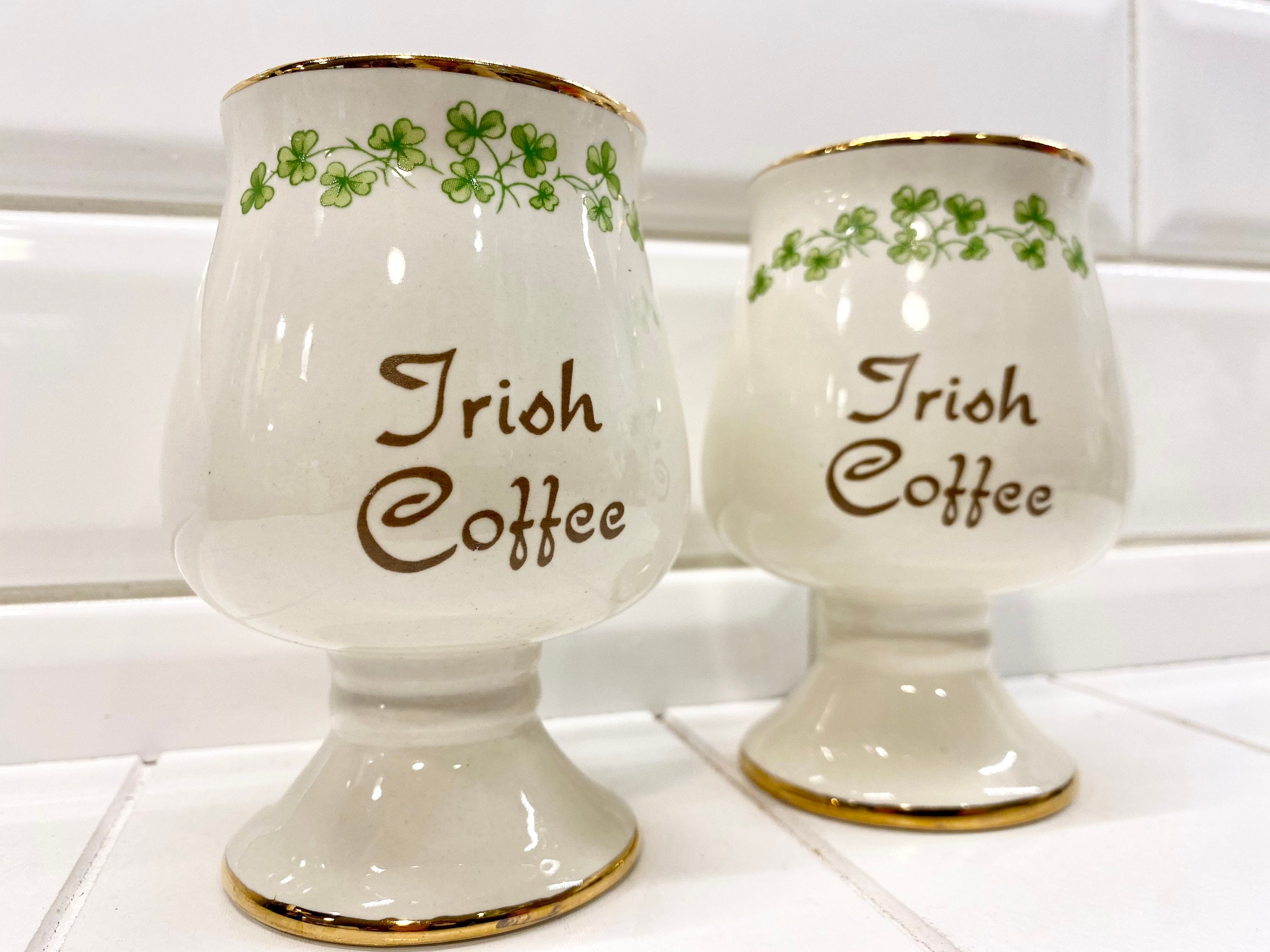 Vintage Carrigcraft St Patrick's Day Ceramic Irish Coffee Cup, Vintage St Patrick's Day, Irish Coffee Cup, Vintage Shamrock, Kitschy Irish