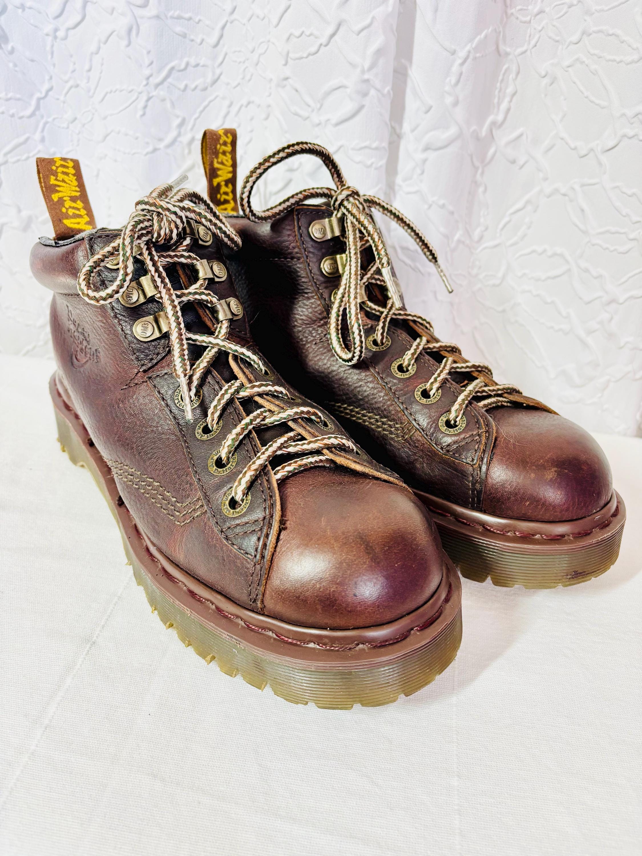 Vintage Doc Martens 8287 Leather Boots, Made in England, Size 6