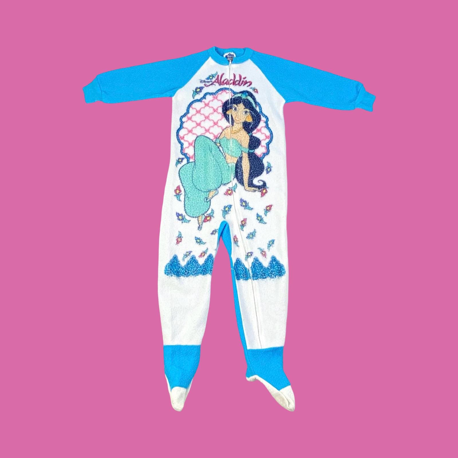Vintage Disney Aladdin Jasmine Footed Pajamas, Aladdin Footed