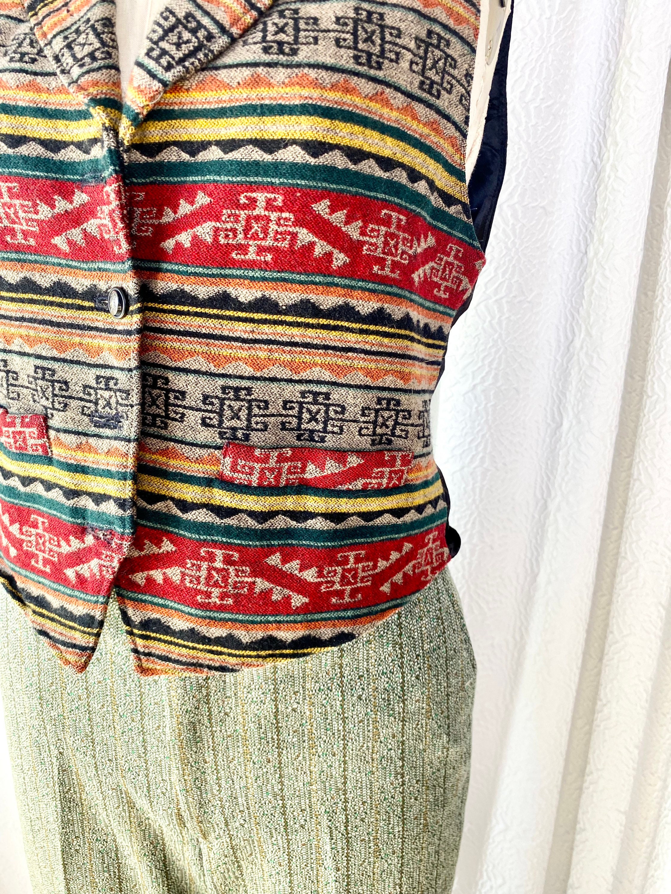 Vintage Knockabouts by Pendleton 100% Wool Tribal Western Vest