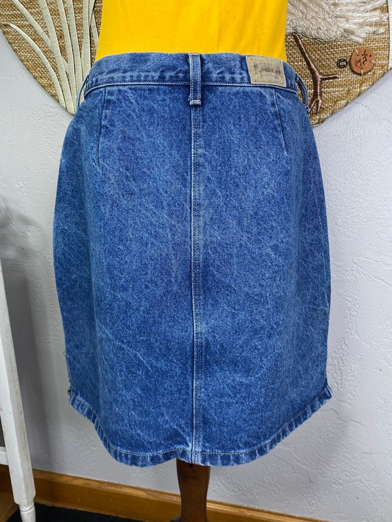Vintage Roughrider Western Wear Denim Jean Mini Skirt Vintage