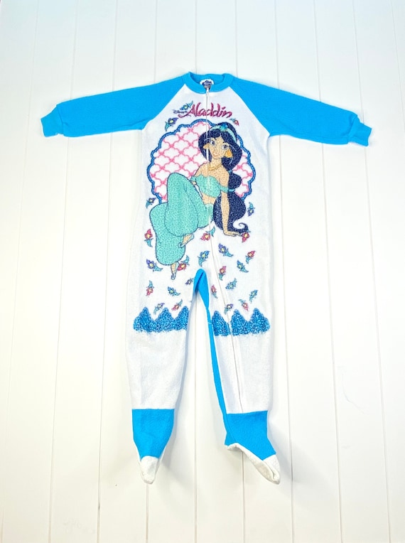 Vintage Disney Aladdin Jasmine Footed Pajamas, Ala