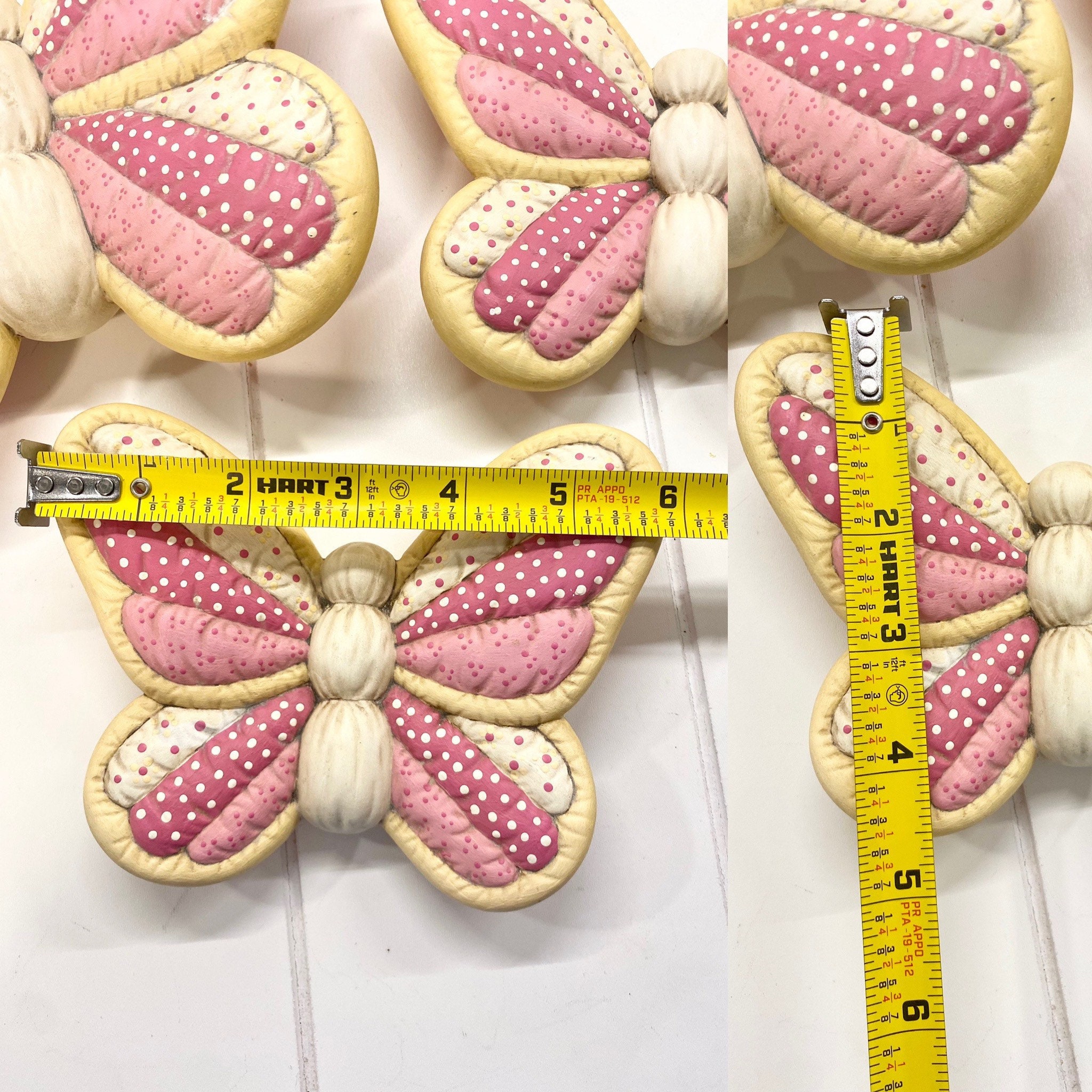 Vintage Ceramic Butterfly Wall Art Vintage Butterfly Decor Etsy