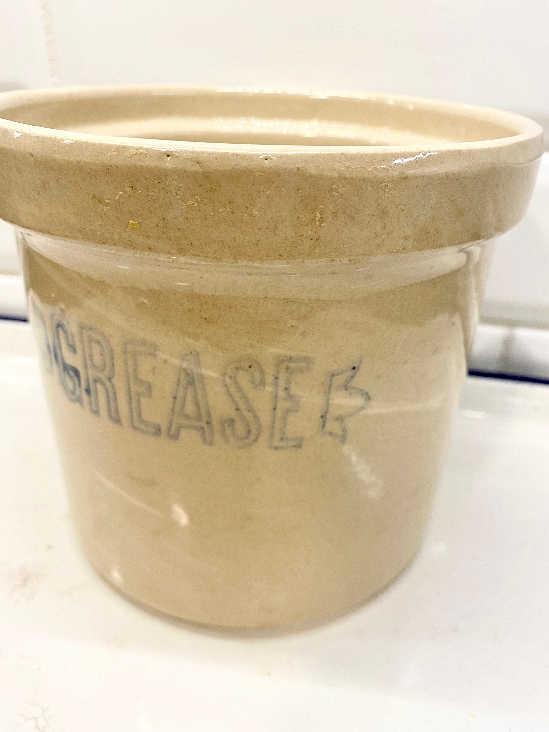 Vintage Stoneware Grease Crock Vintage Planter Vintage Etsy