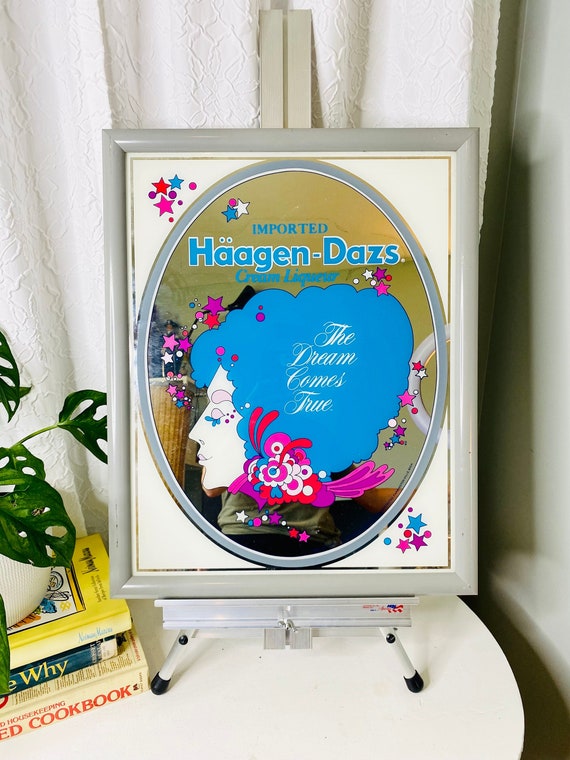 Vintage Peter Max Style Haagen-dazs Cream Liqueur Advertising