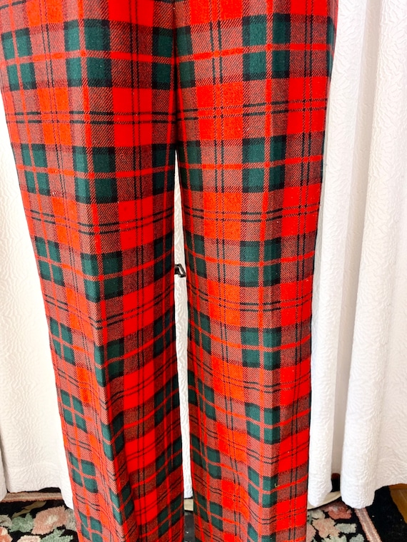 Vintage Red and Green Tartan Pendleton Wool Trous… - image 9