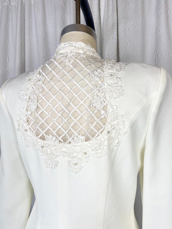 Vintage Off White Cache Skirt Suit, Vintage Weddi… - image 6