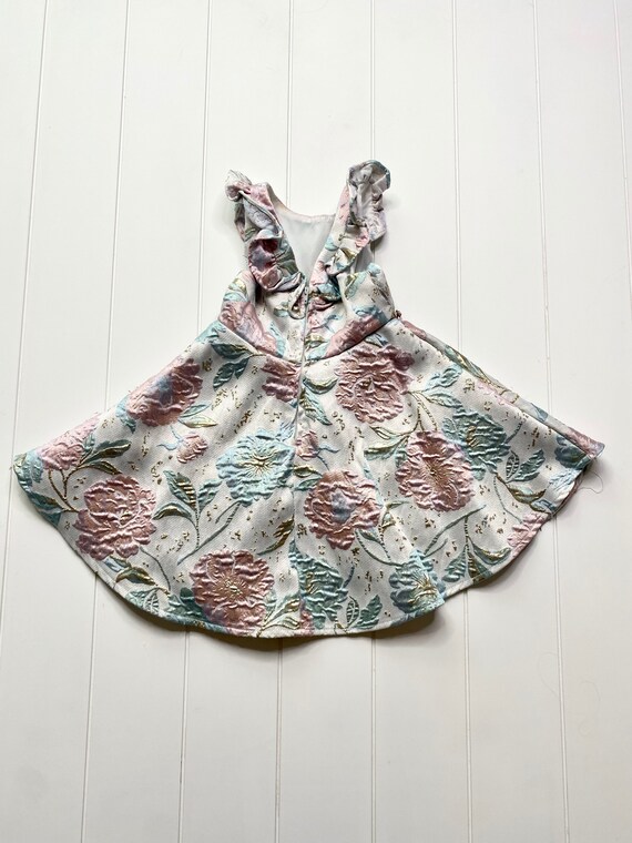 Vintage Pastel Brocade Dress, Vintage Floral Broc… - image 8