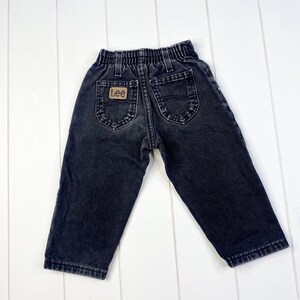 Vintage Black Lee Jeans, Vintage Toddler Jeans, Vintage Jeans, High Waist Jeans, Size 2T image 6