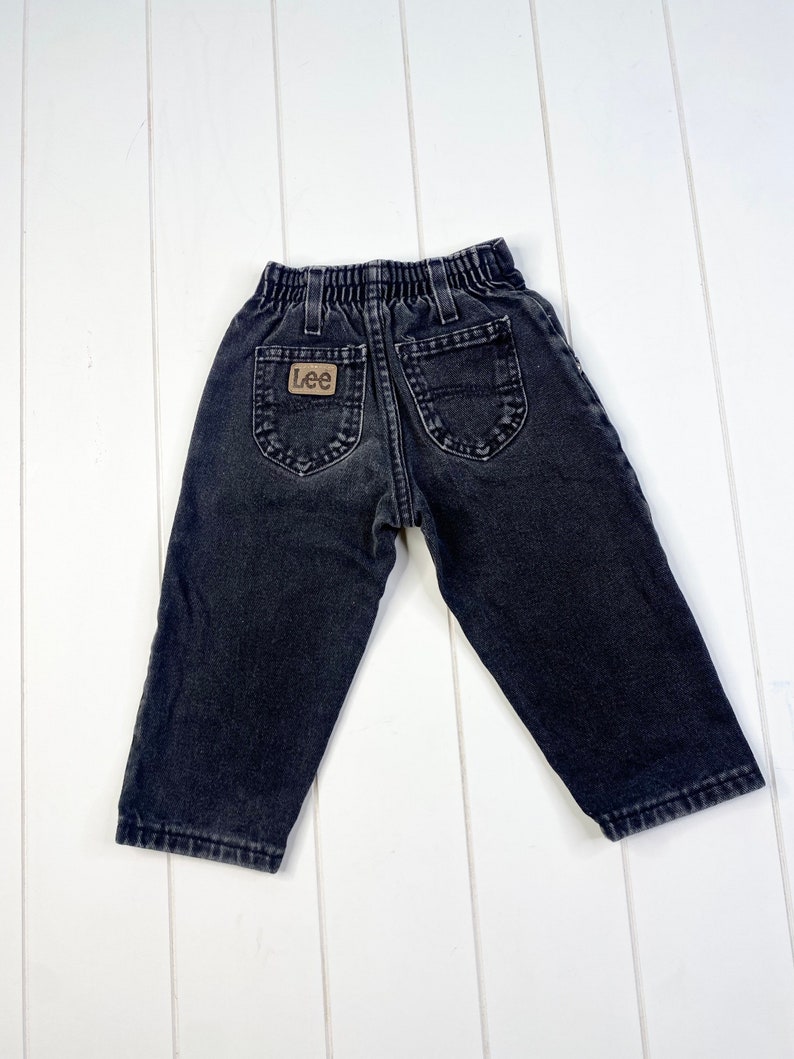 Vintage Black Lee Jeans, Vintage Toddler Jeans, Vintage Jeans, High Waist Jeans, Size 2T image 6