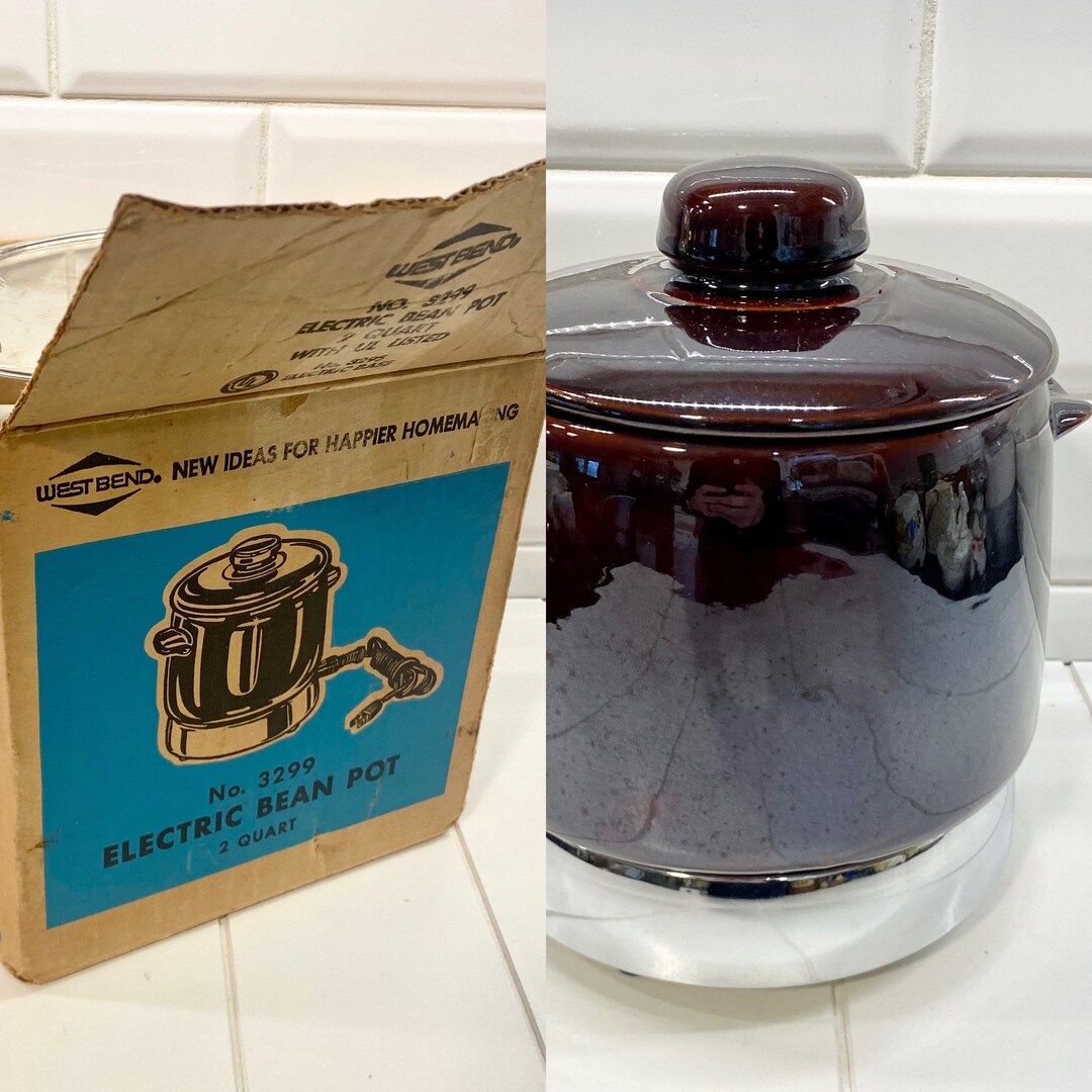 Vintage Mid Century West Bend Electric Bean Pot Vintage Etsy