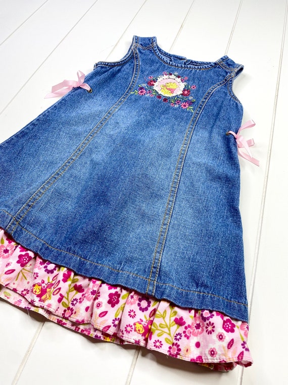 Vintage Winnie the Pooh Jean Dress, Vintage Pooh … - image 7