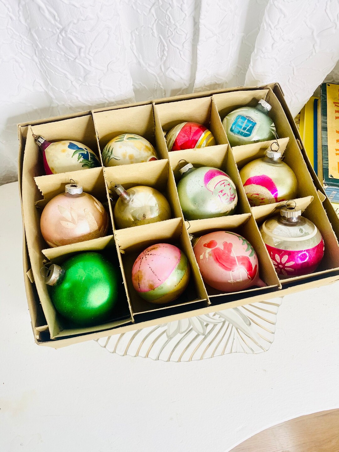 Vintage Mercury Glass Ornaments, Vintage West Germany Glass Ornaments