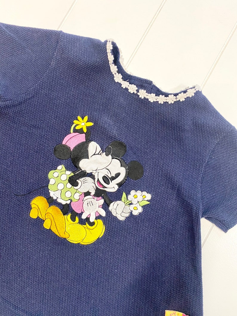 Vintage Mickey and Co Minnie Mouse Thermal Embroidered Swing Tunic, Vintage Minnie Top, Vintage Mickey, Vintage Disney, Size 4T image 6