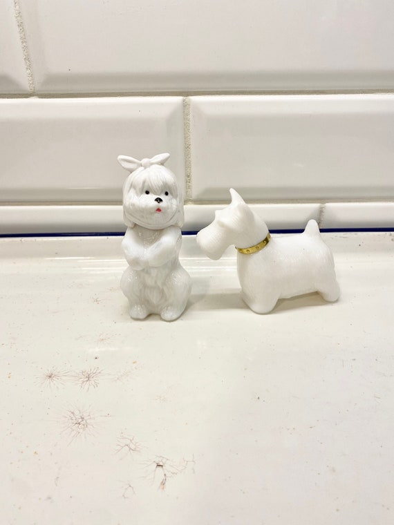 Vintage Avon Dog Perfume Bottles, Maltese, Scottie Do… Gem