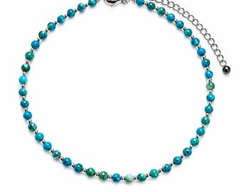 Natural Gemstone Necklace, Boho Western Jewelry, Layering Necklace, Handmade Necklace